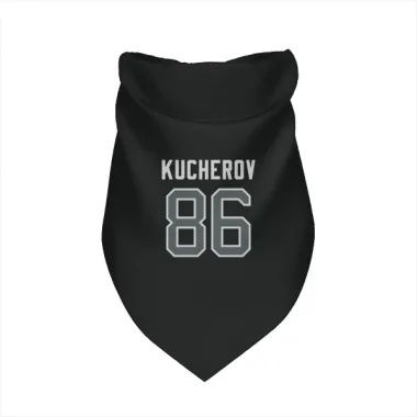 Black Tampa Bay Lightning Nikita Kucherov   Gray Dog & Cat Pet Bandana