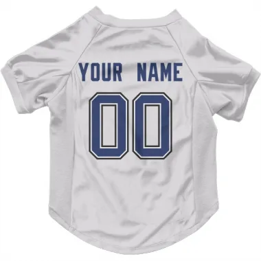 White Tampa Bay Lightning Custom    Dog & Cat Pet Jersey